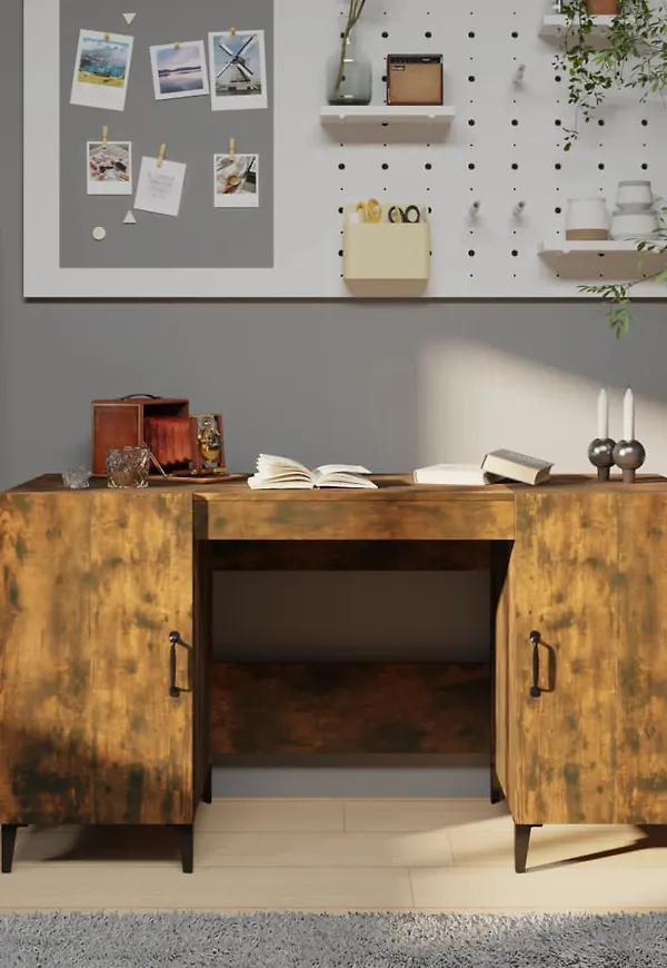 Riktigt trendig vidaxl bord i brun färg gjord i ek.