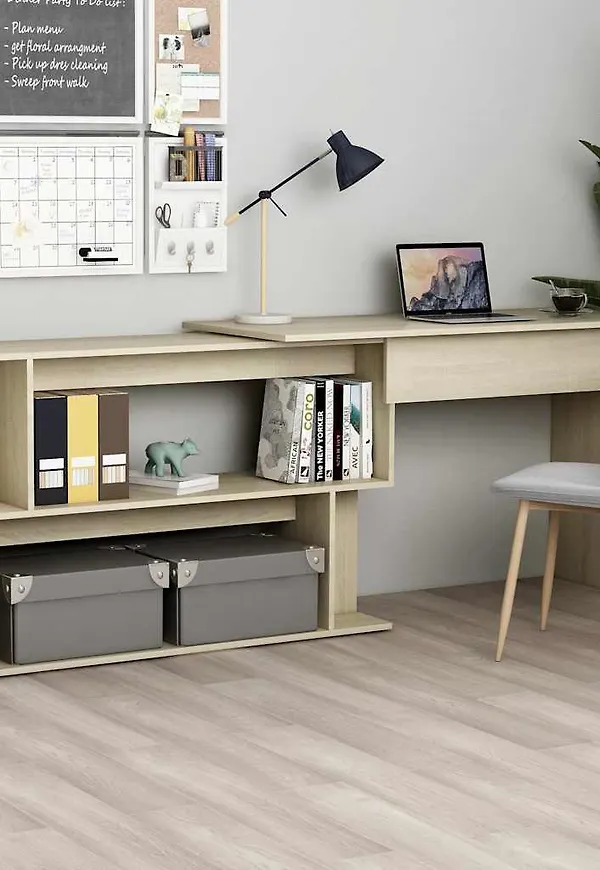 Brun vidaXL-ekbord i söt modell.