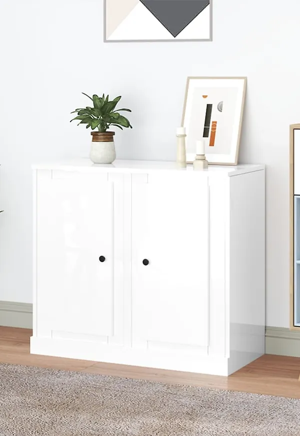 Trendig serveringsbord i vitt från vidaXL.