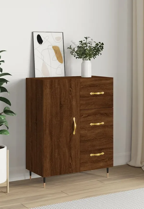 Trendig förvaringsskåp i ek från vidaXL.