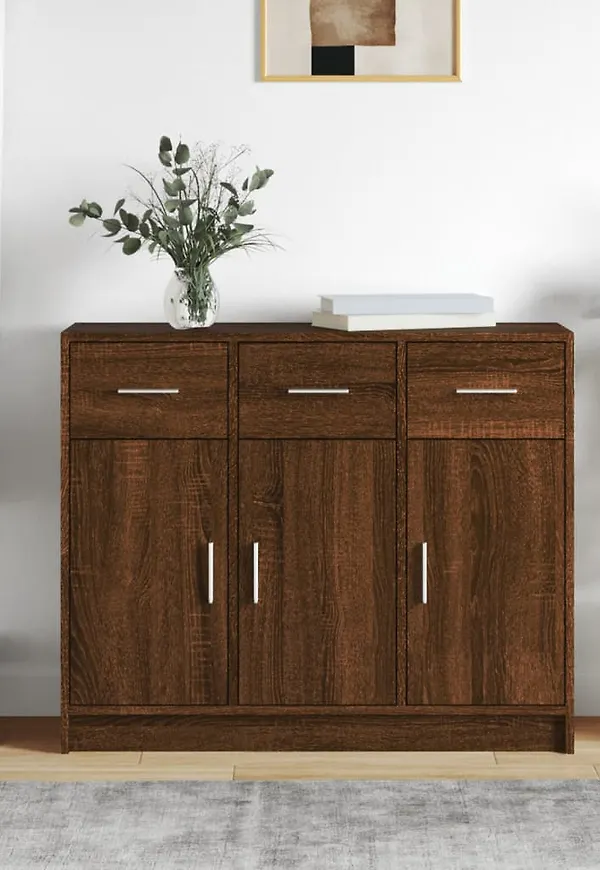 Stilren ekbord i brunt från vidaXL.