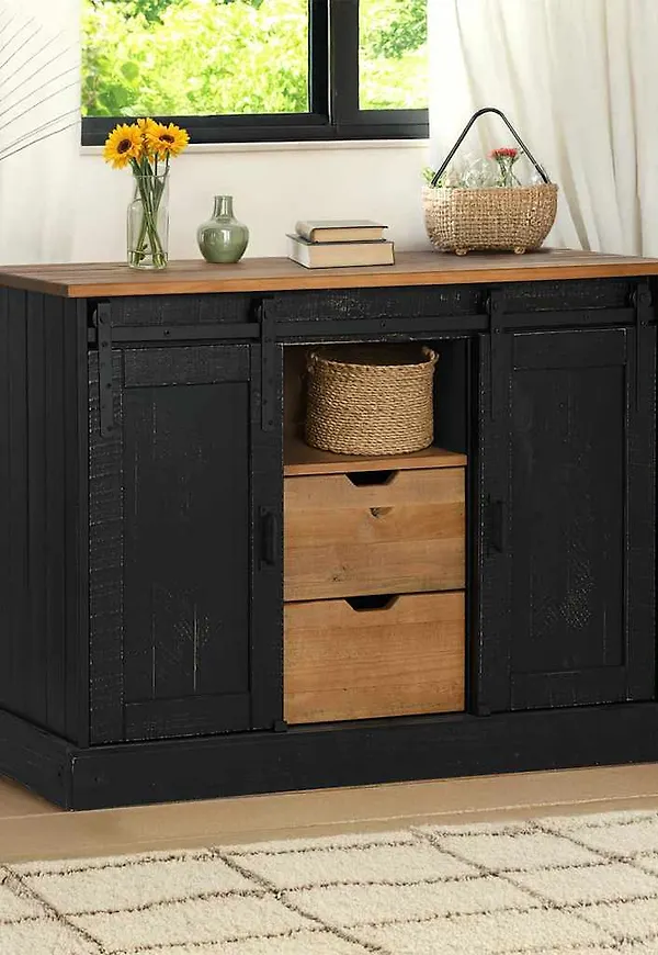 Otroligt fin skjutdörr i svart från vidaXL.