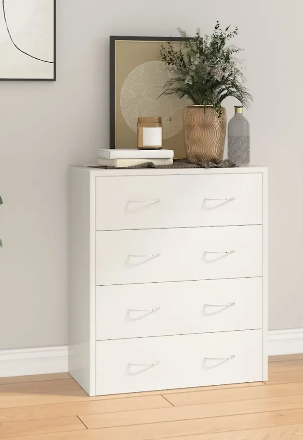 Vit vidaXL-serveringsbord i skön modell.