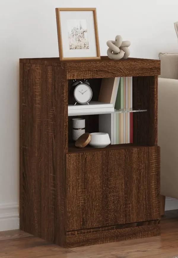 Otroligt fin vidaxl bord i brun färg gjord i ek.