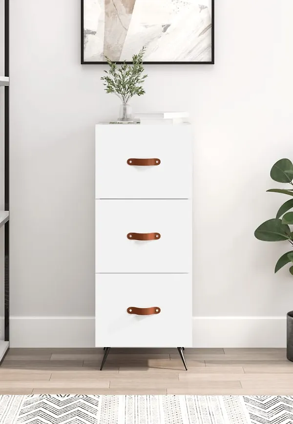 Riktigt trendig serveringsbord i vitt från vidaXL.