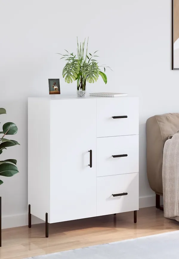 Vit vidaXL-skåp i jättesnygg modell.