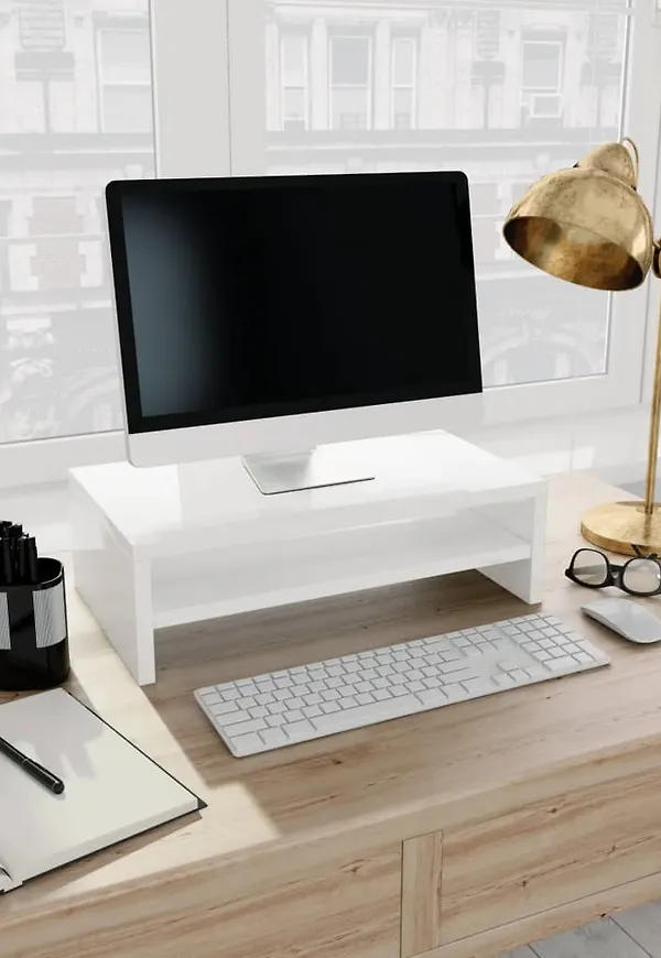 Vit vidaXL-ställ i trendig modell.