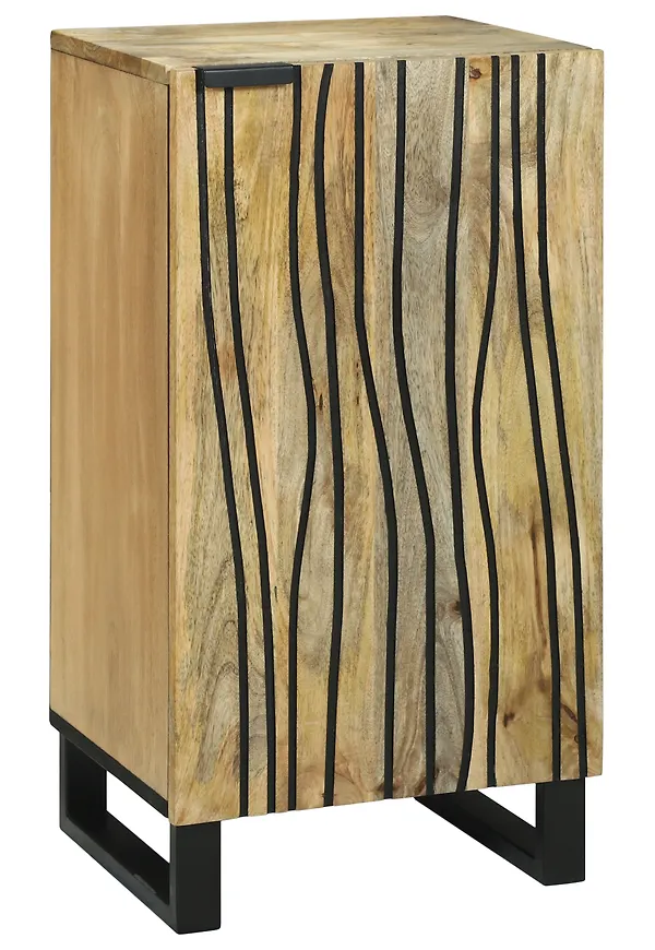 Brun vidaXL-skåp i stilren modell.