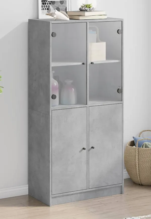 Grå vidaXL-skåp i vacker modell.