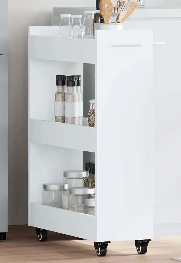 Vit vidaXL-skåp i riktigt fin modell.