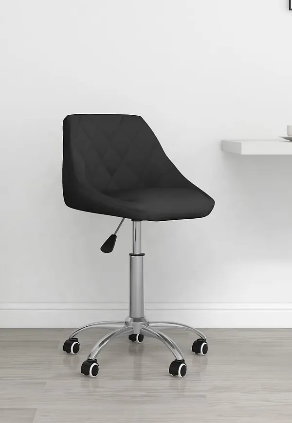 Moderiktig svart stol i bomull från vidaXL.