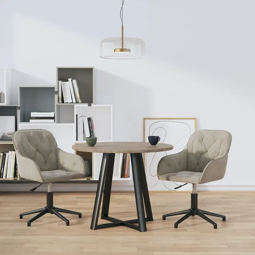 Grå vidaXL-stol i klassisk modell.