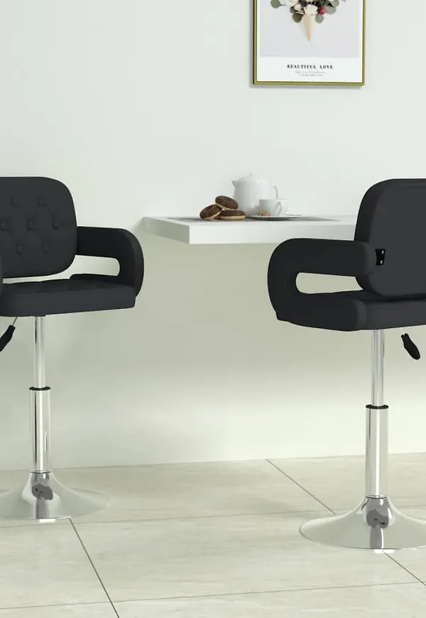 Svart vidaXL-snurrstol i superfin modell.