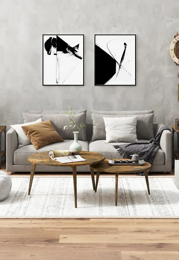 Superfin vidaxl soffbord i brun färg gjord i ek.