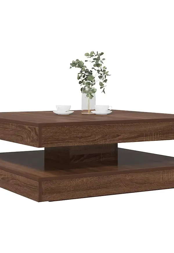 Söt vidaxl bord i brun färg gjord i ek.