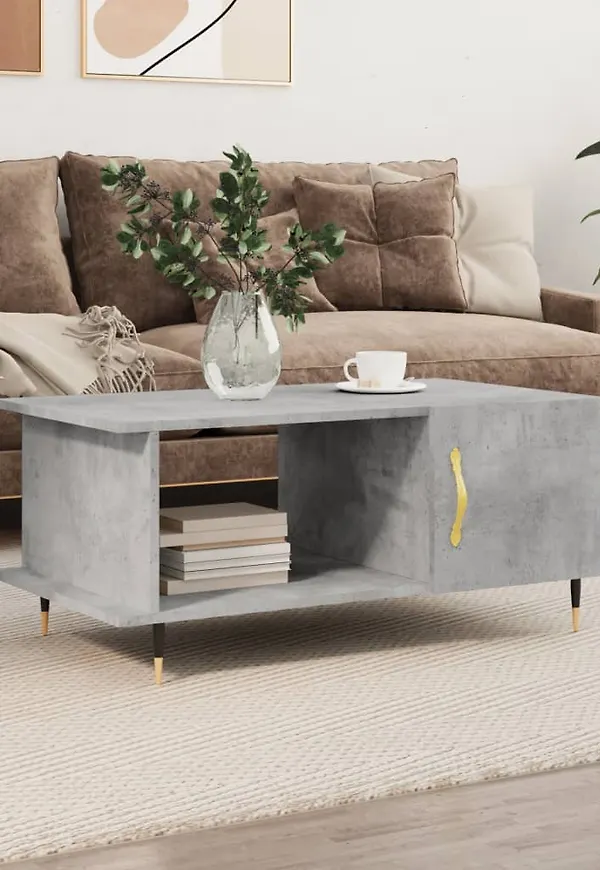 Fantastiskt snygg järnsoffbord i grått från vidaXL.