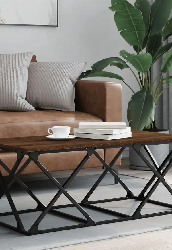 Brun vidaXL-bord i fin modell.