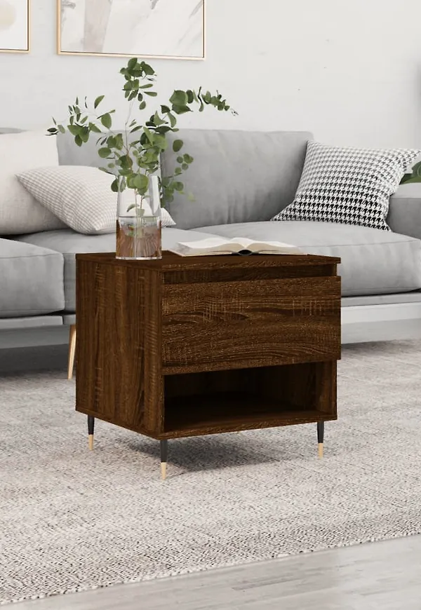 Jättesnygg vidaxl bord i brun färg gjord i ek.