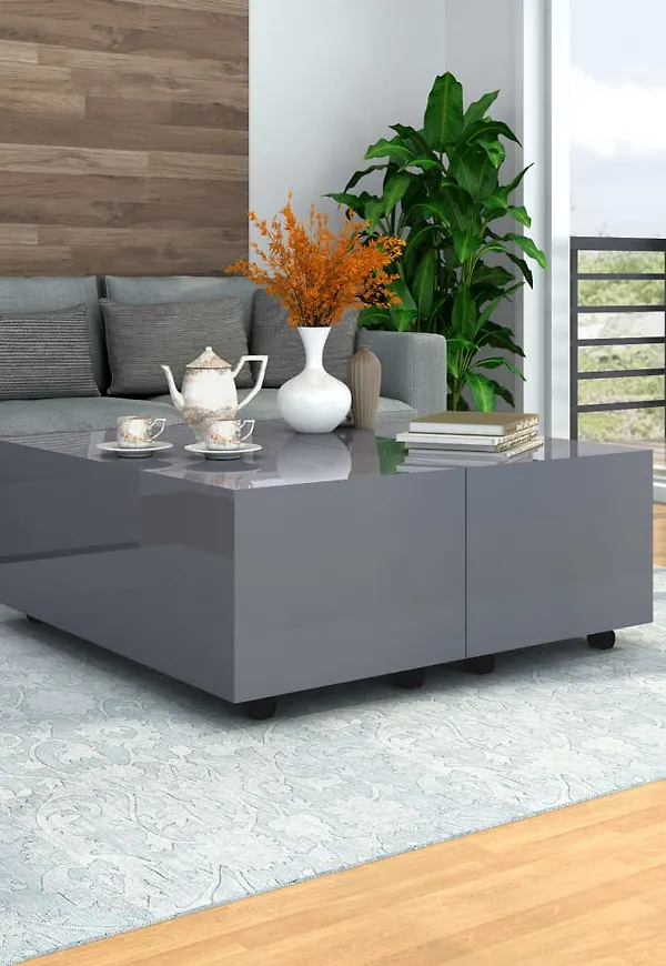 Grå vidaXL-bord i riktigt snygg modell.