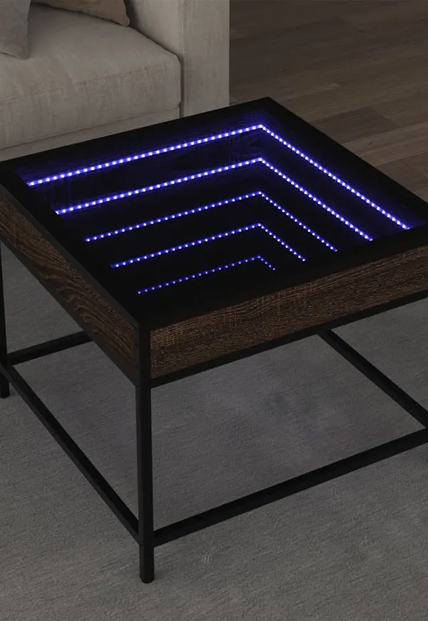 Brun vidaXL-sidobord i elegant modell.