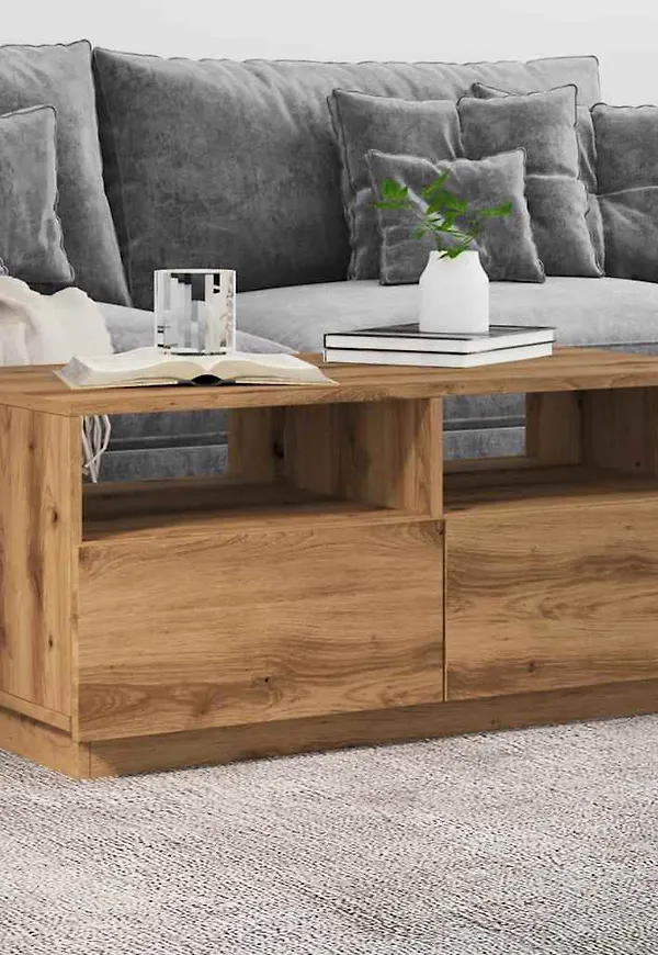 Cool vidaxl bord i brun färg gjord i ek.