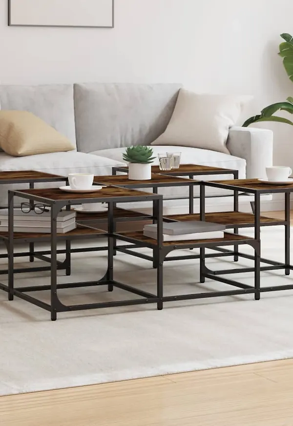 Exklusiv vidaxl bord i brun färg gjord i ek.