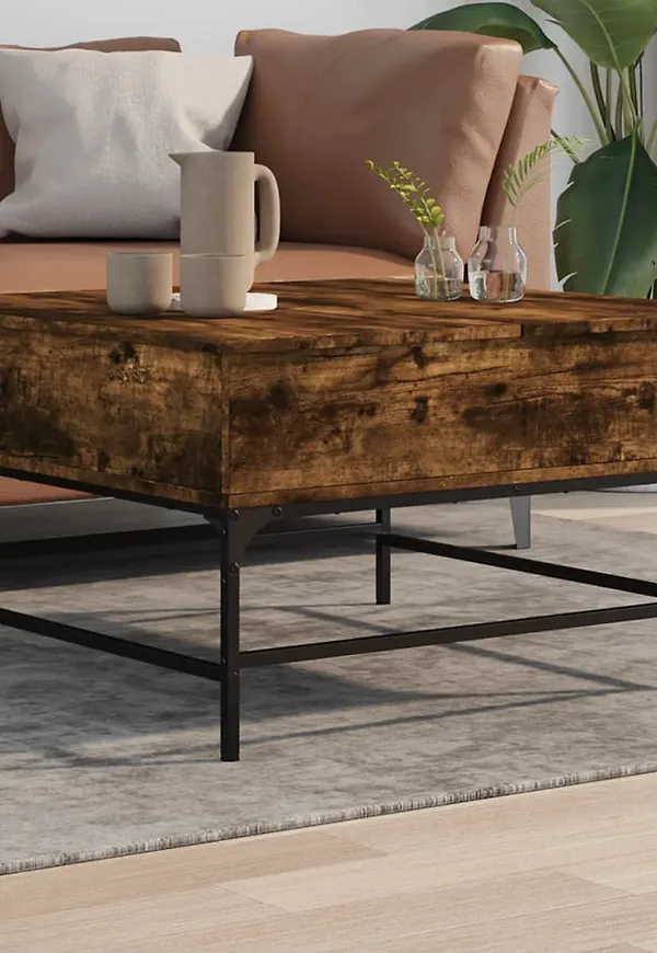 Klassisk brun avlastningsbord i ek 2025 från vidaXL.