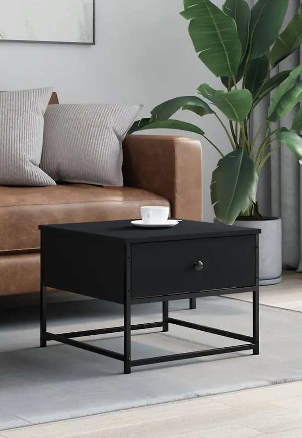 Moderiktig svart avlastningsbord 2025 från vidaXL.