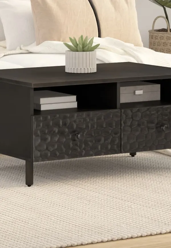 Svart vidaXL-avlastningsbord i komfortabel modell.