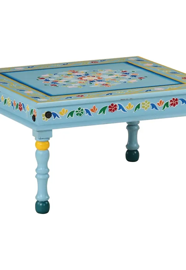 Superfin soffbord i turkost från vidaXL.