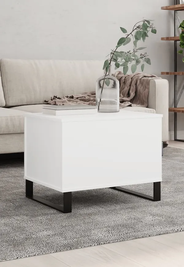 Fantastiskt snygg avlastningsbord i vitt från vidaXL.