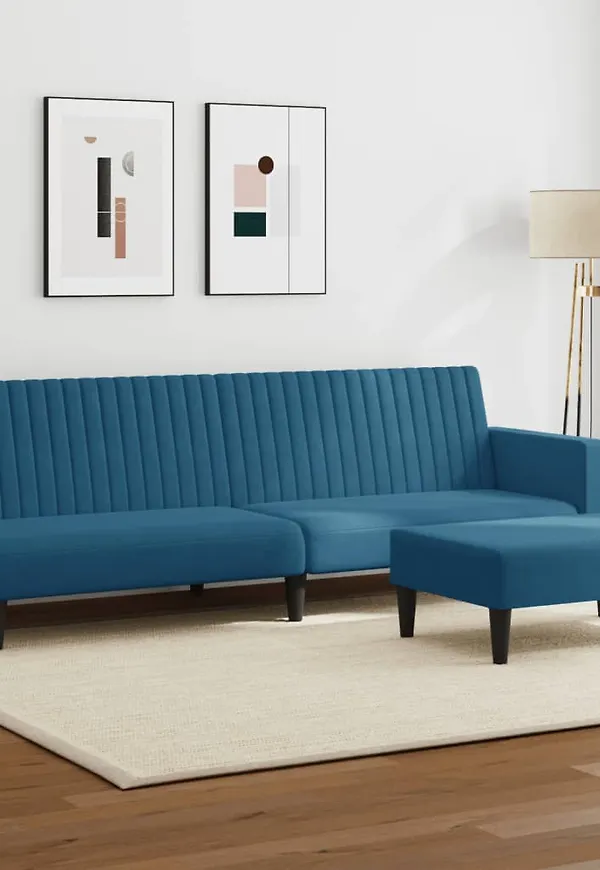 Blå soffa som passar perfekt till hösten 2025!