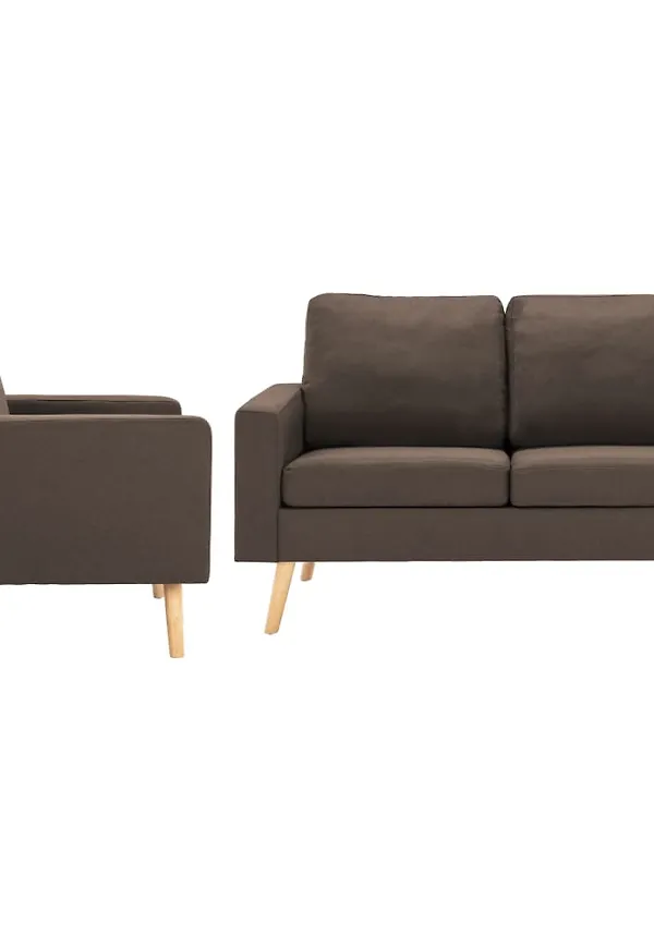 Mysig brun fåtölj i bomull från vidaXL.