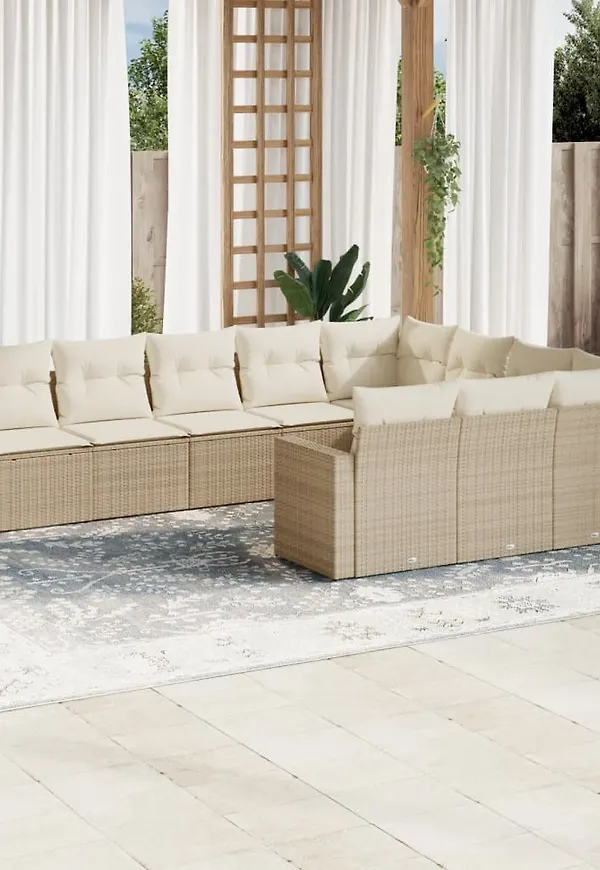 Beige vidaXL-soffgrupp i trendig modell.