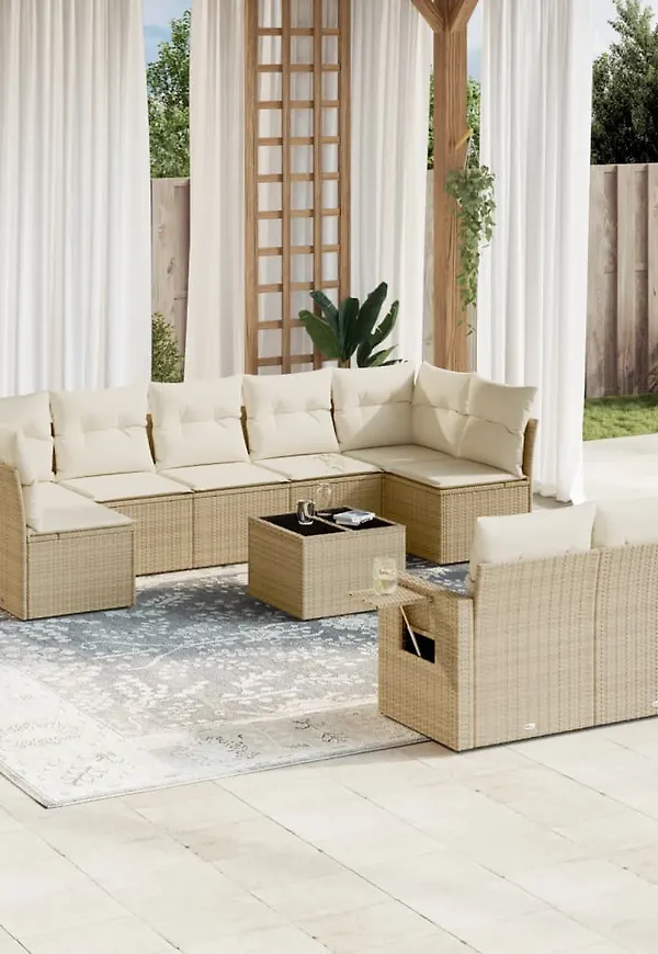 Jättefin beige sidobord 2025 från vidaXL.