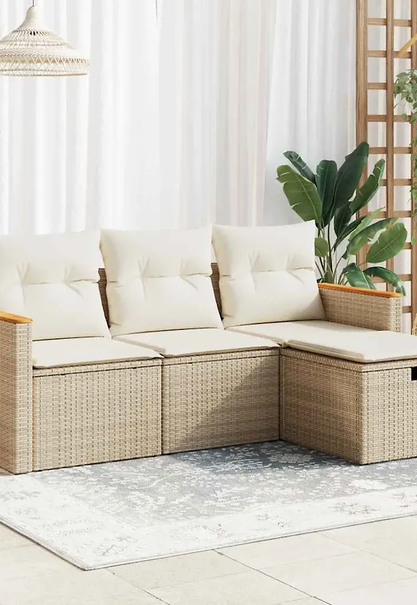 Klassisk soffgrupp i beiget från vidaXL.