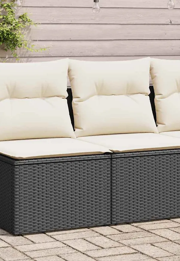 Snygg soffgrupp i svart från vidaXL.