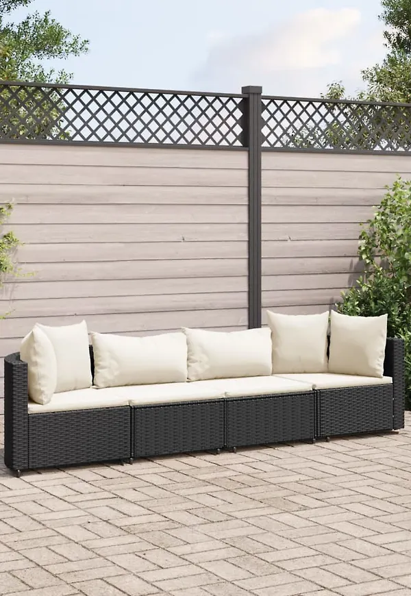 Svart vidaXL-möbelgrupp i mysig modell.