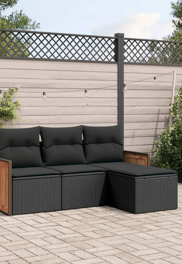 Stilren svart soffgrupp 2025 från vidaXL.