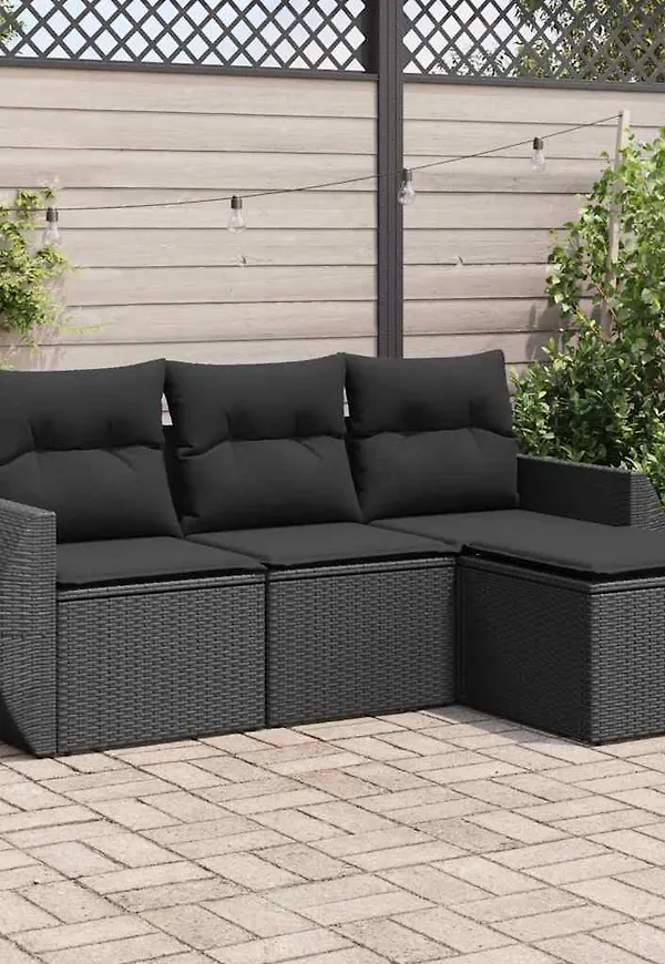 Svart vidaXL-möbelgrupp i fantastiskt fin modell.