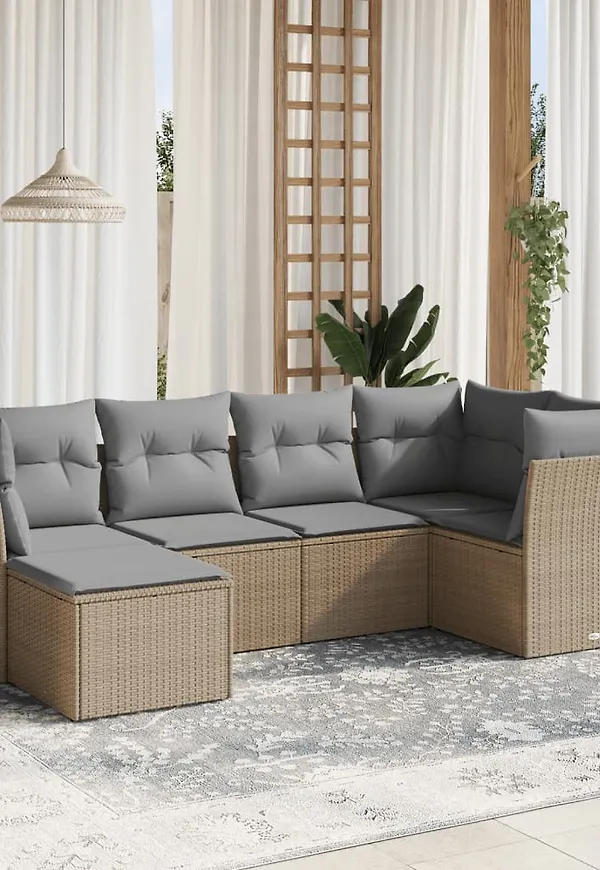 Skön beige soffgrupp 2025 från vidaXL.