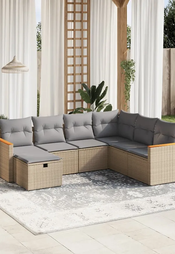 Beige vidaXL-ram i superfin modell.