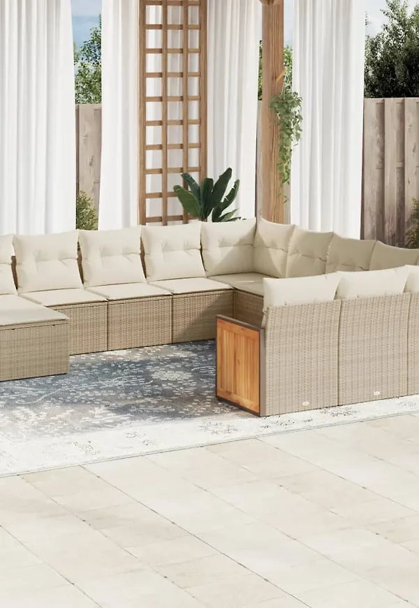 Skön möbelgrupp i beiget från vidaXL.