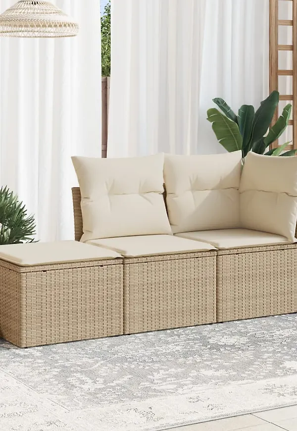 Beige vidaXL-soffgrupp i elegant modell.