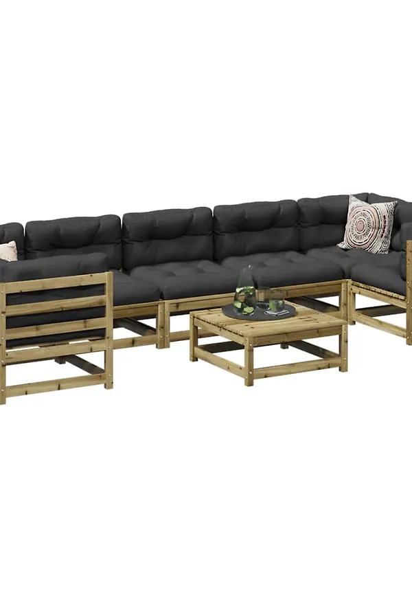 Brun vidaXL-möbelgrupp i otroligt snygg modell.