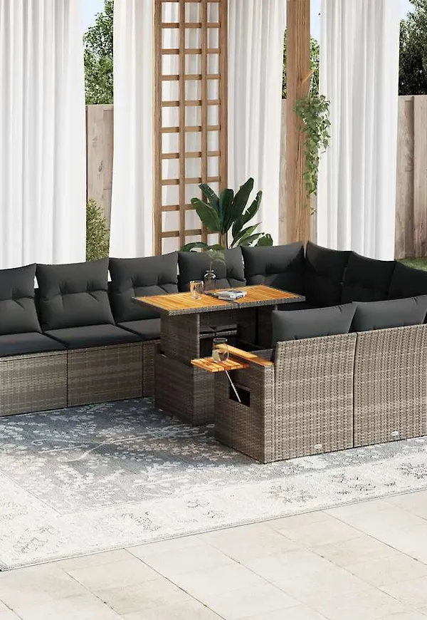 Grå VidaXL trädgårdsbord som passar perfekt till hösten 2025!