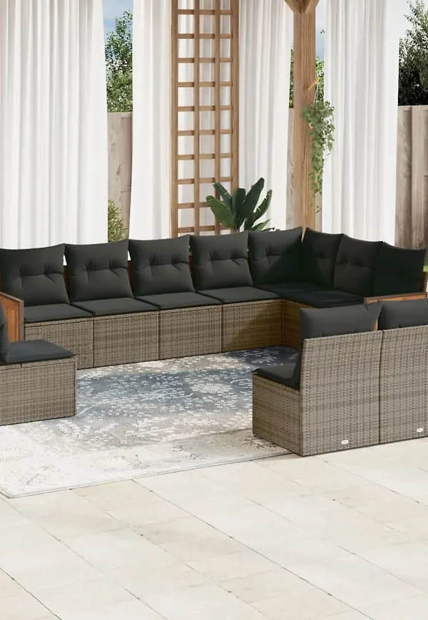 Grå vidaXL-soffgrupp i jättefin modell.