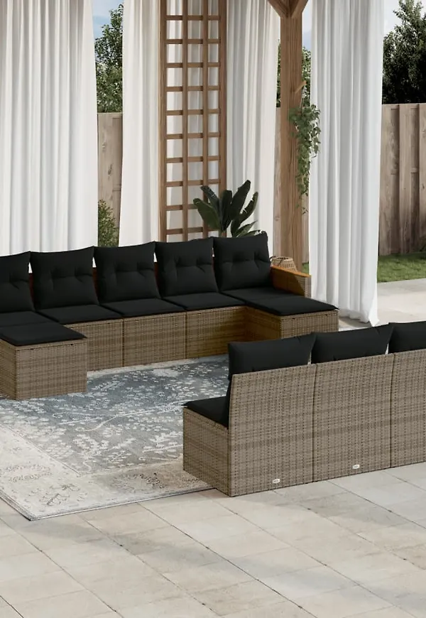 Jättesnygg möbelgrupp i grått från vidaXL.