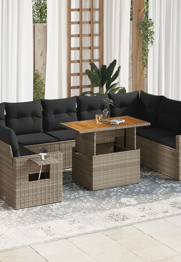 Grå VidaXL trädgårdsbord som passar perfekt till hösten 2025!