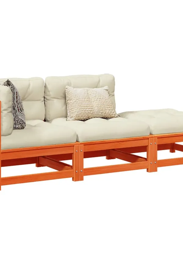 Brun vidaXL-bomullssoffgrupp i otroligt fin modell.